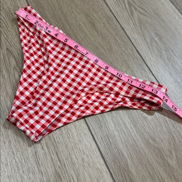Blackbough Bikini Bottoms Sz M Gingham Red White Resortwear Beachy - Picture 4 of 8